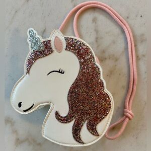 Girls White Pink Glitter Unicorn Purse | Girls Crossbody Bag | Unicorn Crossbody